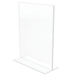 Stand-Up Sign Holder, Vertical, 11"H X 8-1/2"W, Clear, Pack Of 4 -Office Supplies Shop f788d5cac887357180eb03a1852808fdea