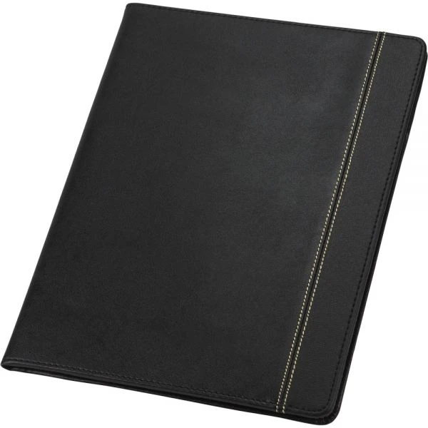 Samsill Slimline Padfolio, Leather-Look/Faux Reptile Trim, Writing Pad, Black 6 Samsill Slimline Padfolio, Leather-Look/Faux Reptile Trim, Writing Pad, Black - Image 4