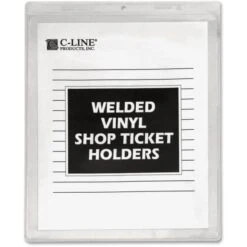C-Line Clear Vinyl Shop Ticket Holders, Both Sides Clear, 50 Sheets, 9 X 12, 50/Box -Office Supplies Shop f83e4616f2e1fa776e07db6b23c65d8c00