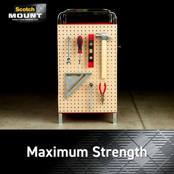 Scotch Permanent Heavy-Duty Interior/Exterior Mounting Tape, Holds Up To 5 Lbs, 1 X 450, Gray 10 Scotch Permanent Heavy-Duty Interior/Exterior Mounting Tape, Holds Up To 5 Lbs, 1 X 450, Gray - Image 8