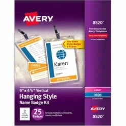 Avery Vertical Hanging Style Name Badges