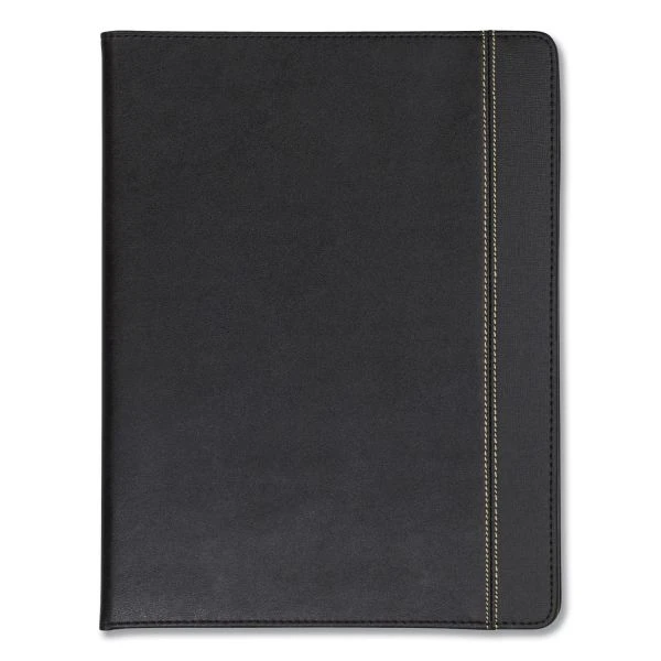 Samsill Slimline Padfolio, Leather-Look/Faux Reptile Trim, Writing Pad, Black 3 Samsill Slimline Padfolio, Leather-Look/Faux Reptile Trim, Writing Pad, Black