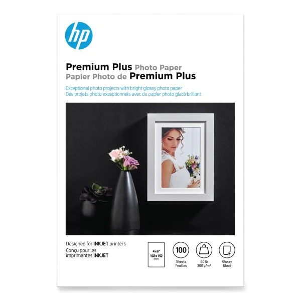 HP Premium Plus Photo Paper, 11.5 Mil, 4 X 6, Glossy White, 100/Pack 6 HP Premium Plus Photo Paper, 11.5 Mil, 4 X 6, Glossy White, 100/Pack - Image 4